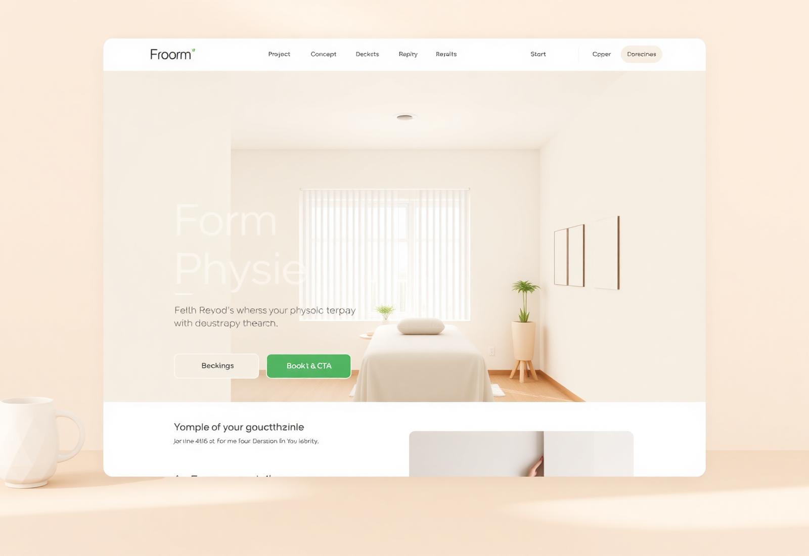 Form Physio Cheshire homepage concept